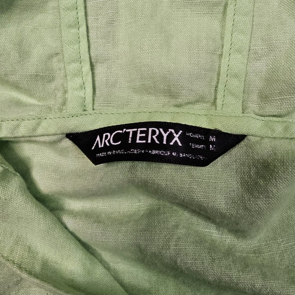 Arcteryx C'esta Linen Hoodie Womens Medium Yellow Anorak Gorpcore Hiking Outdoor - Picture 7 of 16